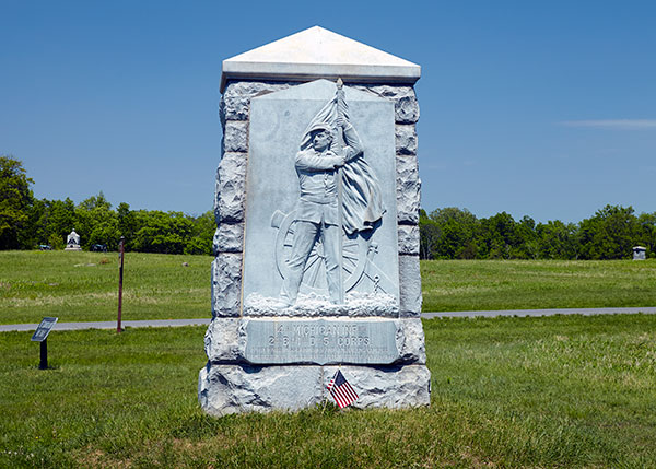 Monument dedicated to the 4th Michigan at Gettysburg. Image ©2015 Look Around You Ventures, LLC.